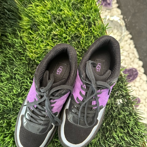 UGG Australia Platform Sneaker Shoes Leather Blue Navy Purple suede size US 7 - Picture 2 of 11